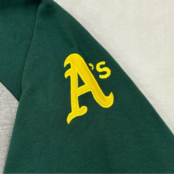 Oakland Athletics A’s MLB Majestic Big & Tall Full Zip Gray Sweatshirt Men’s - Picture 3 of 13